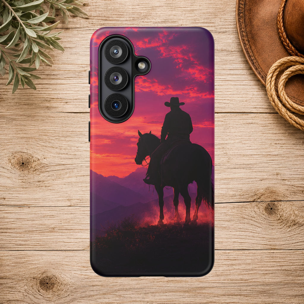 Cowboy Sunset Horseback Phone Case