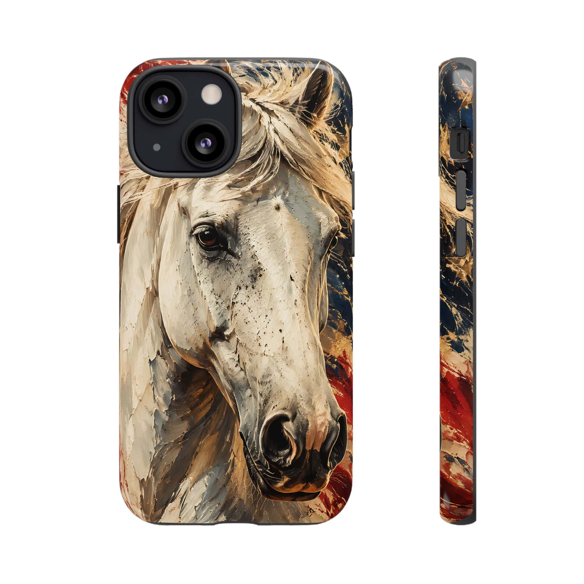 Patriotic White Horse Phone Case