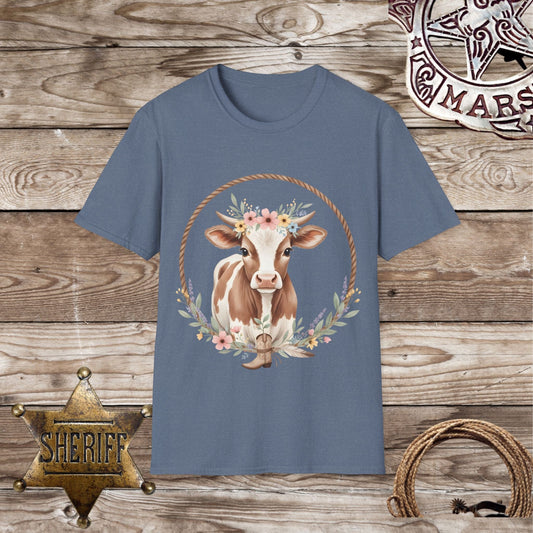 Floral Cow T-Shirt