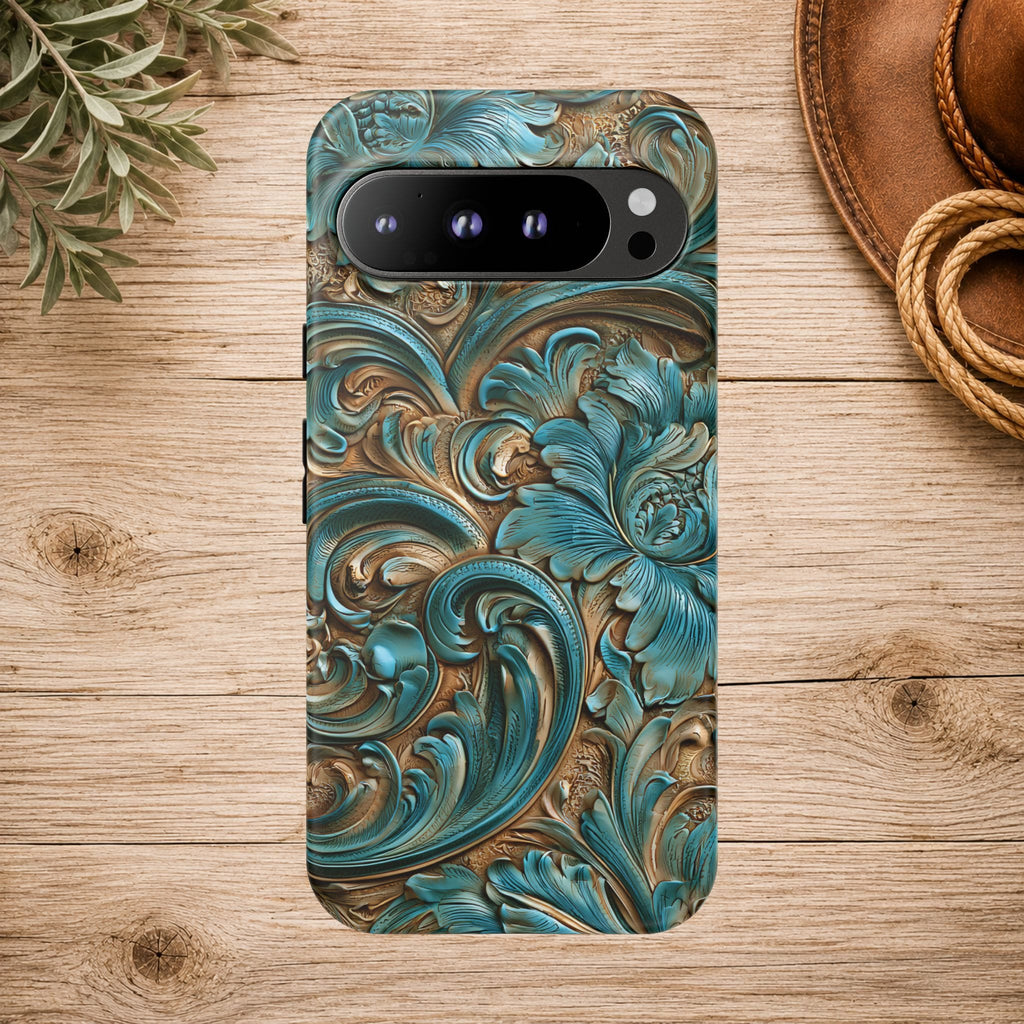 Turquoise  Western Tough Phone Case