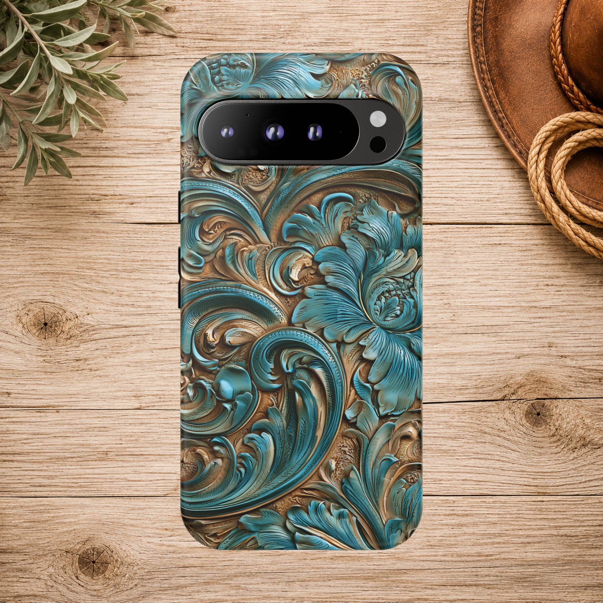 Turquoise  Western Tough Phone Case