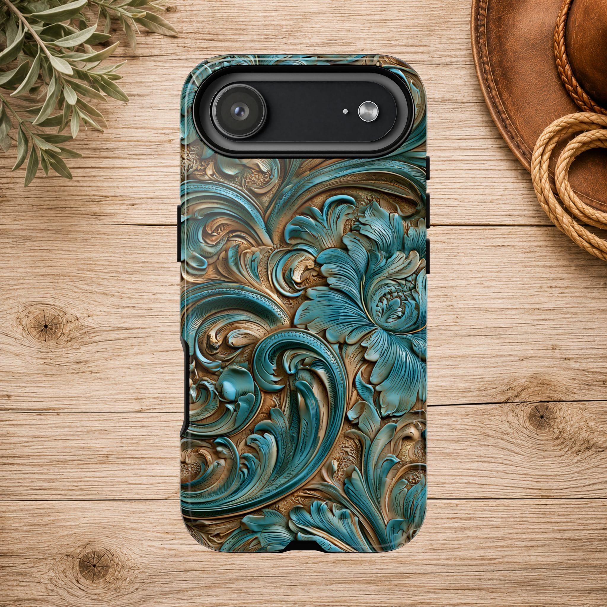 Turquoise  Western Tough Phone Case