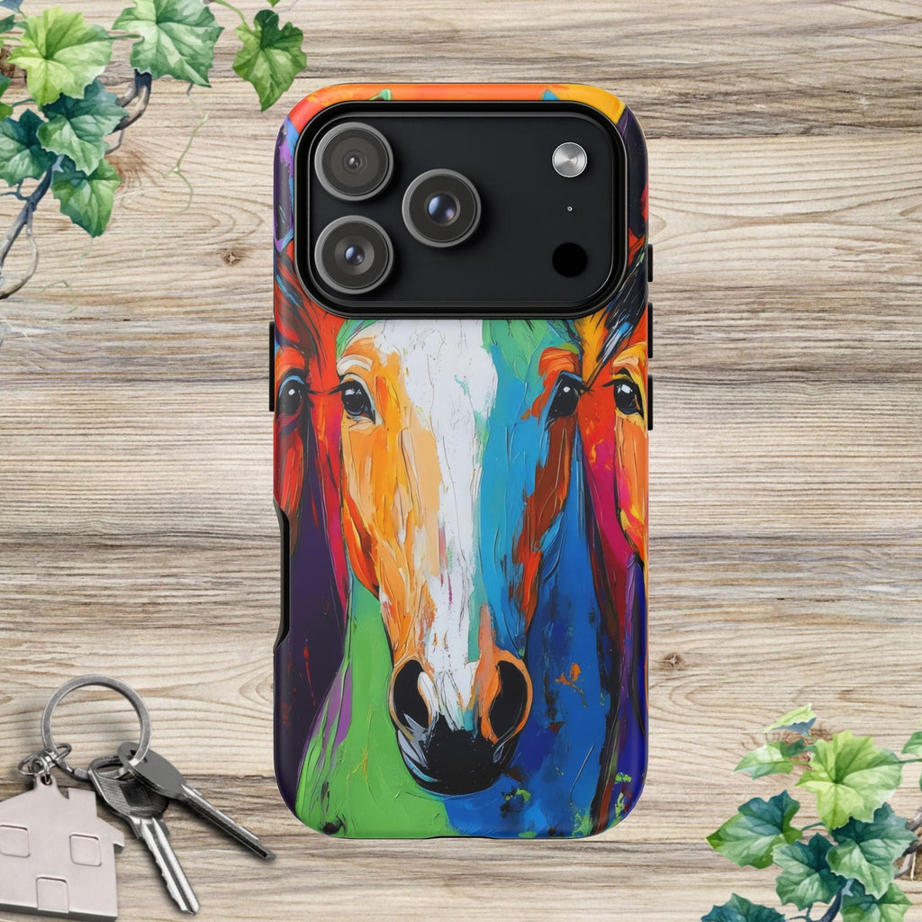 Colorful Horses Head - Phone Case