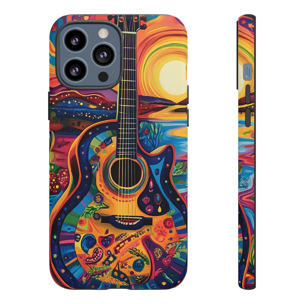 Psychedelic Sunset Guitar Phone Case