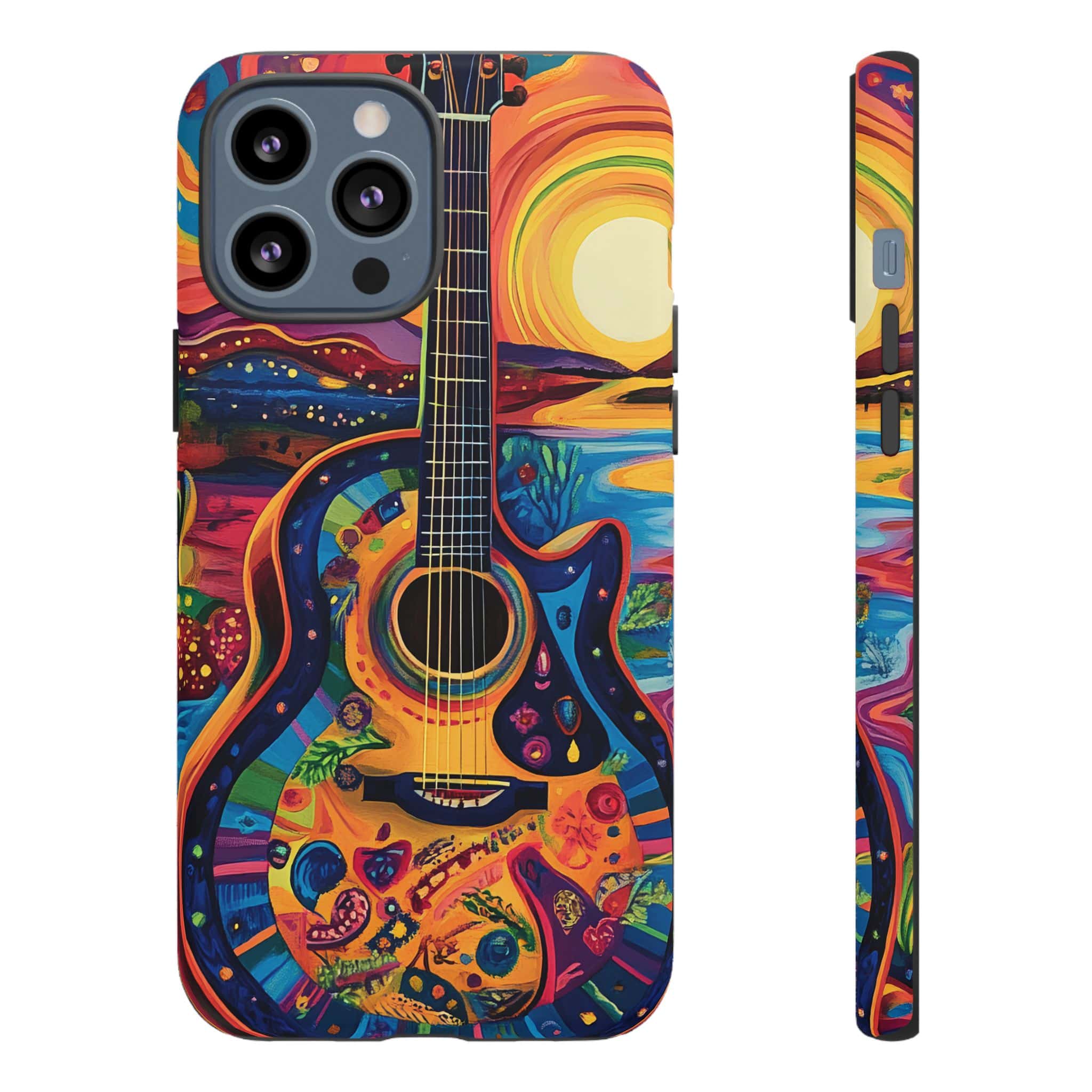 Psychedelic Sunset Guitar Phone Case