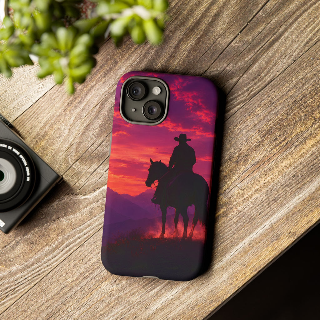 Cowboy Sunset Horseback Phone Case