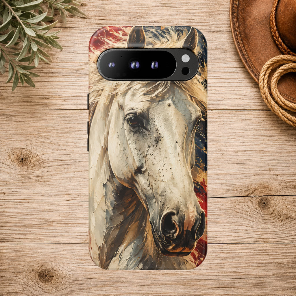 Patriotic White Horse Phone Case