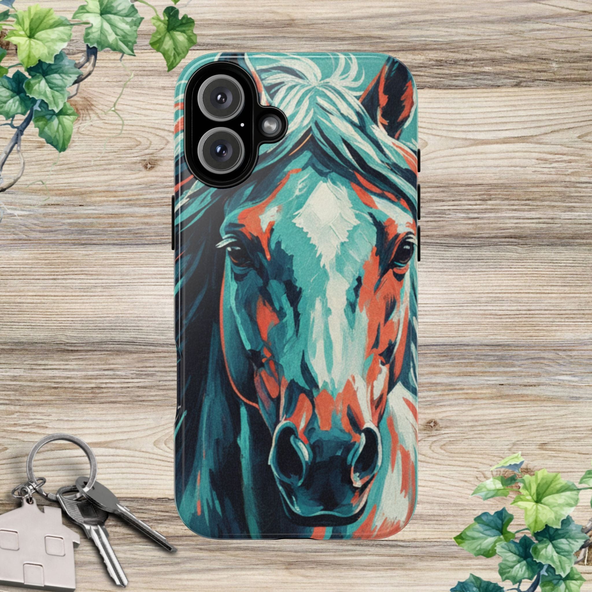 Colorful Horse Head – Turquoise