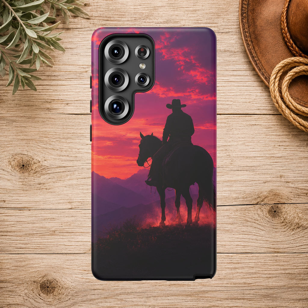 Cowboy Sunset Horseback Phone Case