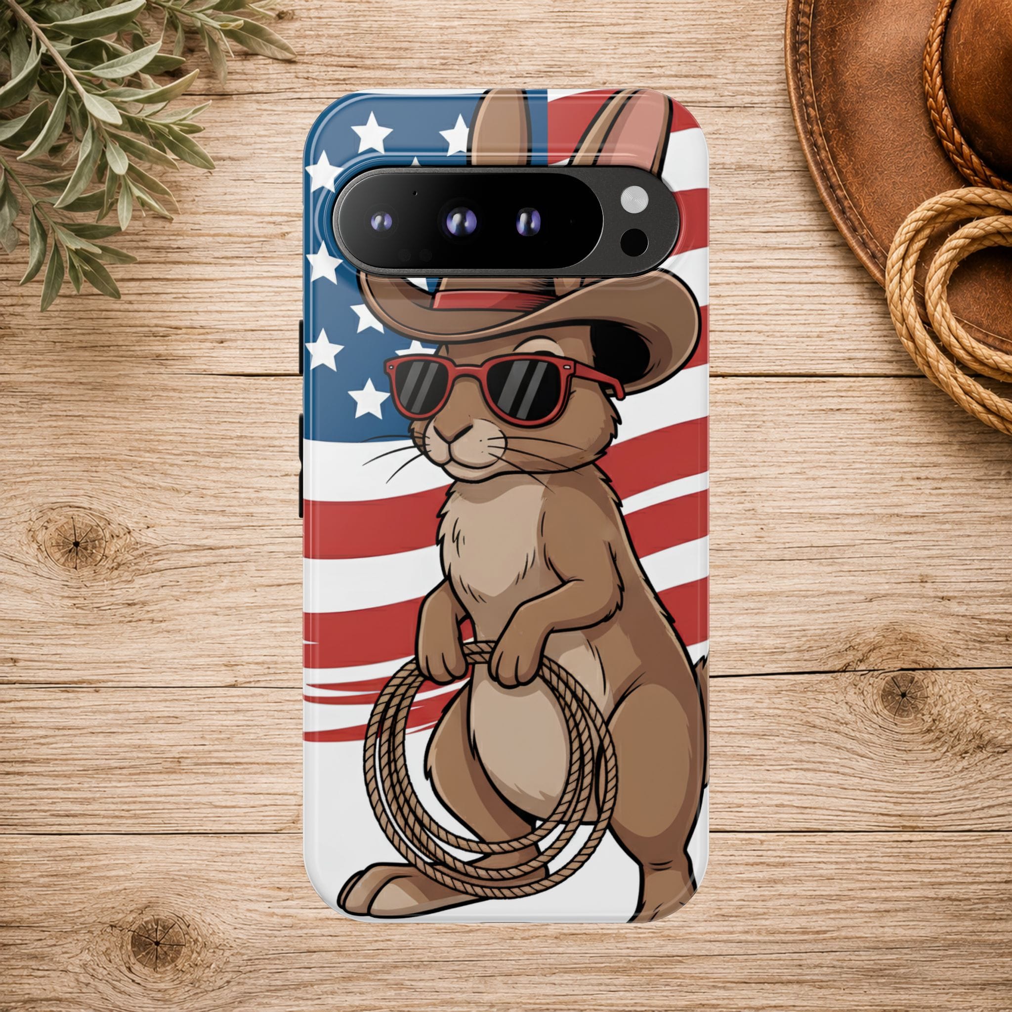 Patriotic Cowboy Bunny Phone Case