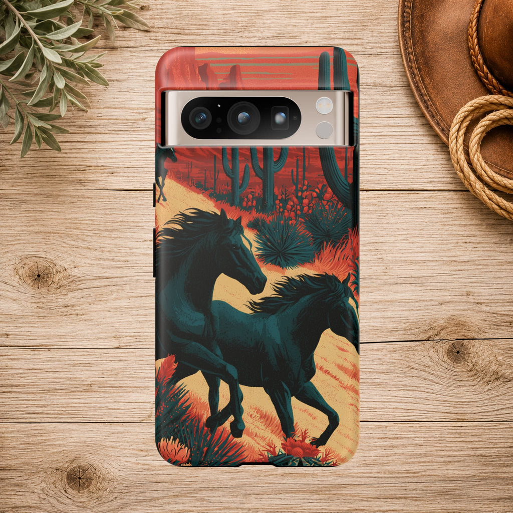 Desert Run Wild Horse Phone Case