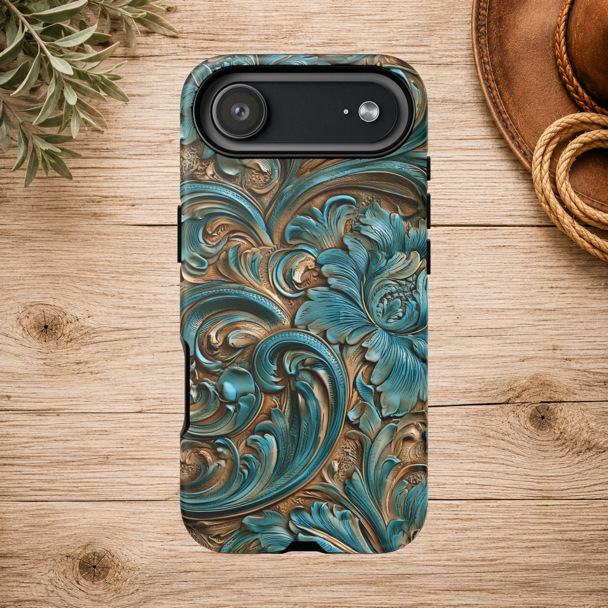 Turquoise  Western Tough Phone Case