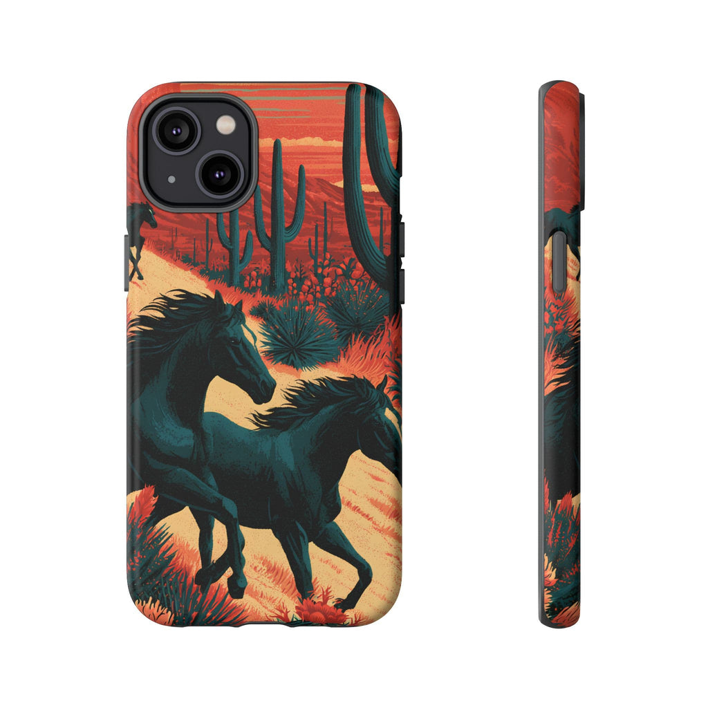 Desert Run Wild Horse Phone Case