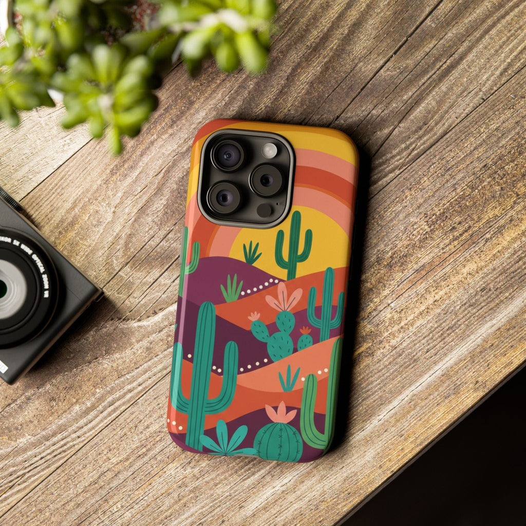 Desert Sunset Cactus Phone Case