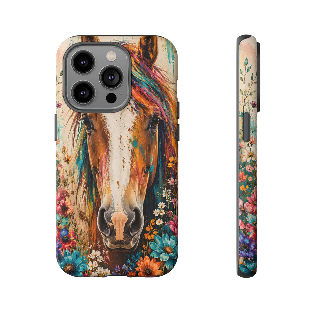 Boho Wildflower Horse Phone Case