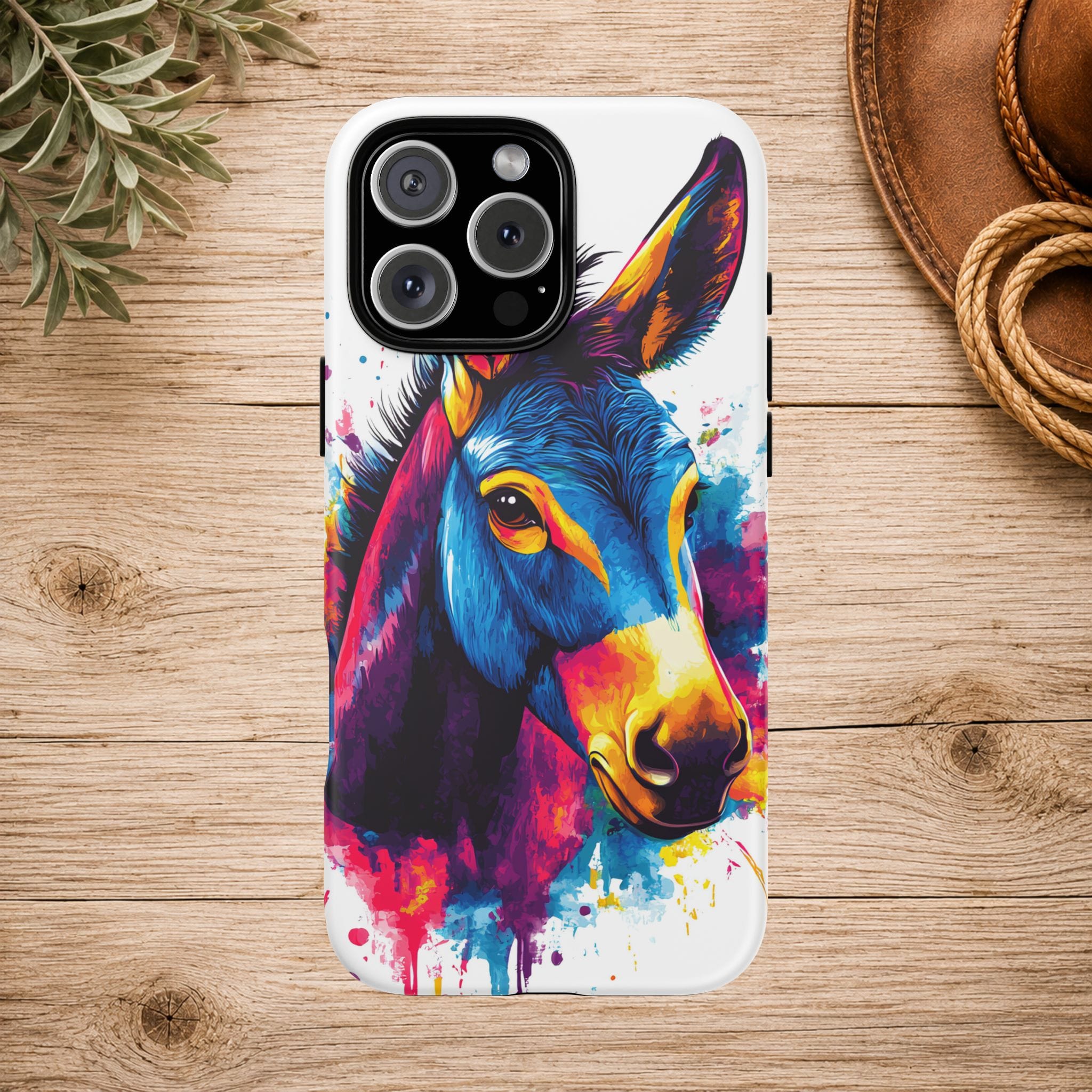 Color Splash Donkey Phone Case