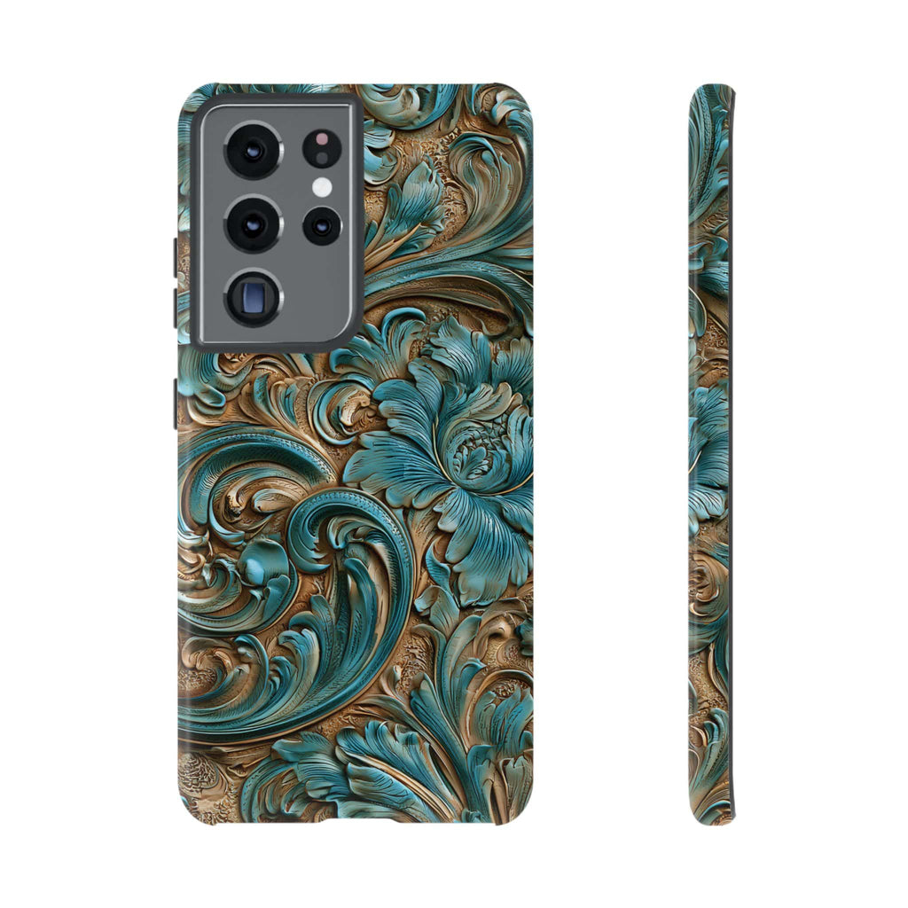 Turquoise  Western Tough Phone Case