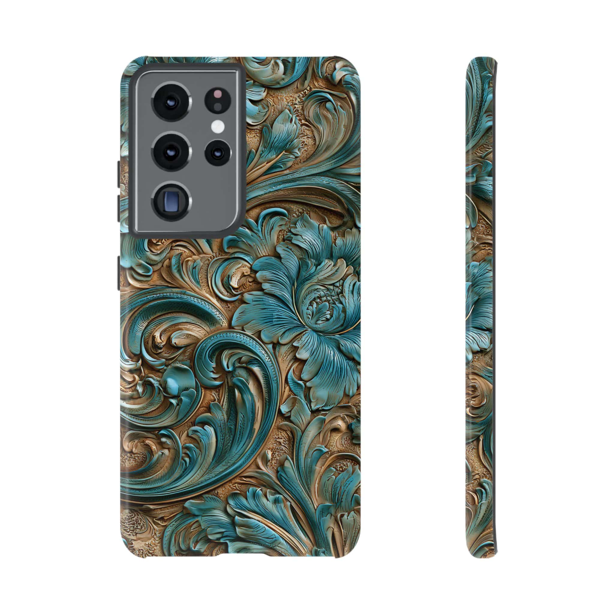 Turquoise  Western Tough Phone Case