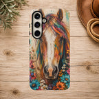 Boho Wildflower Horse Phone Case