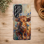 Texas Bluebonnet Longhorn Phone Case