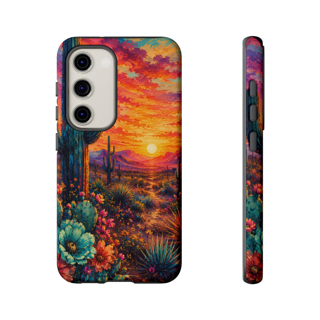 Desert Sunset Bloom Western Phone Case