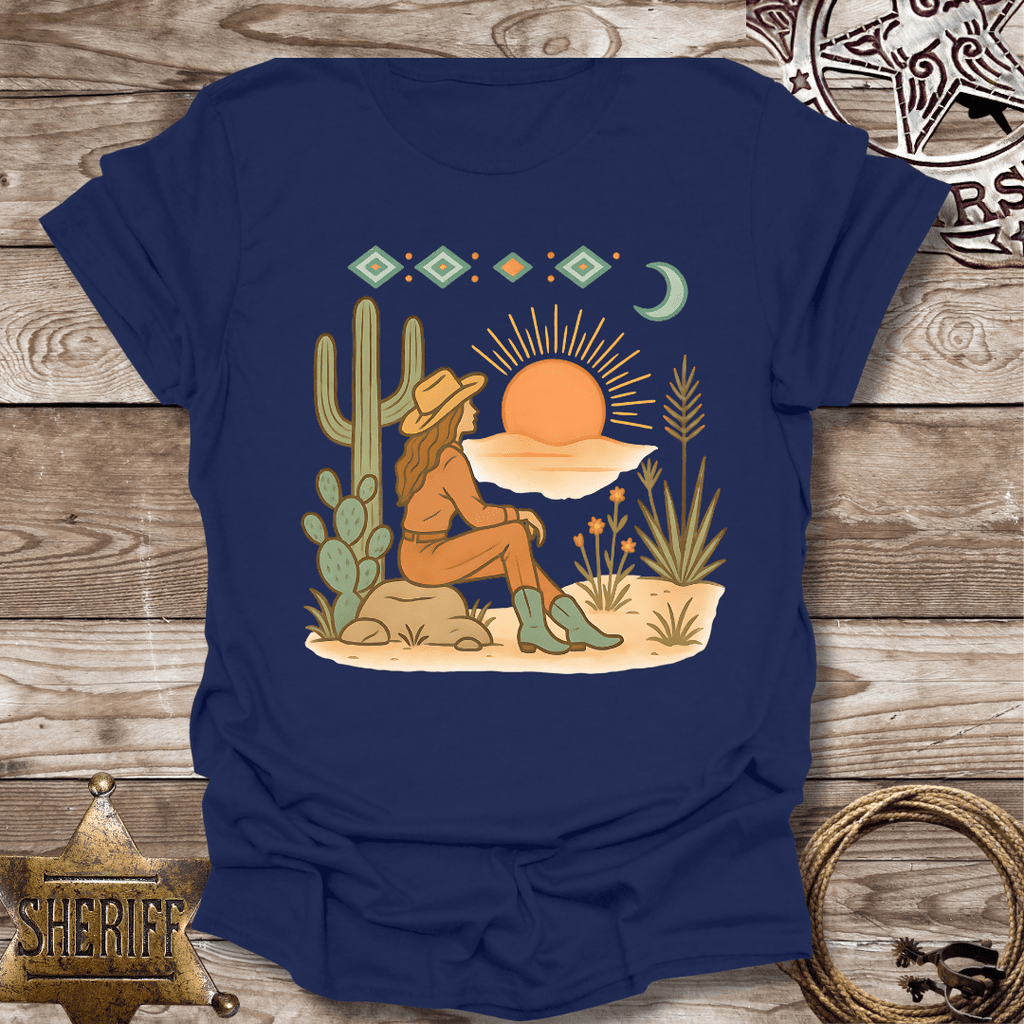 Boho Sunset Graphic for Nature Lovers-T-Shirt