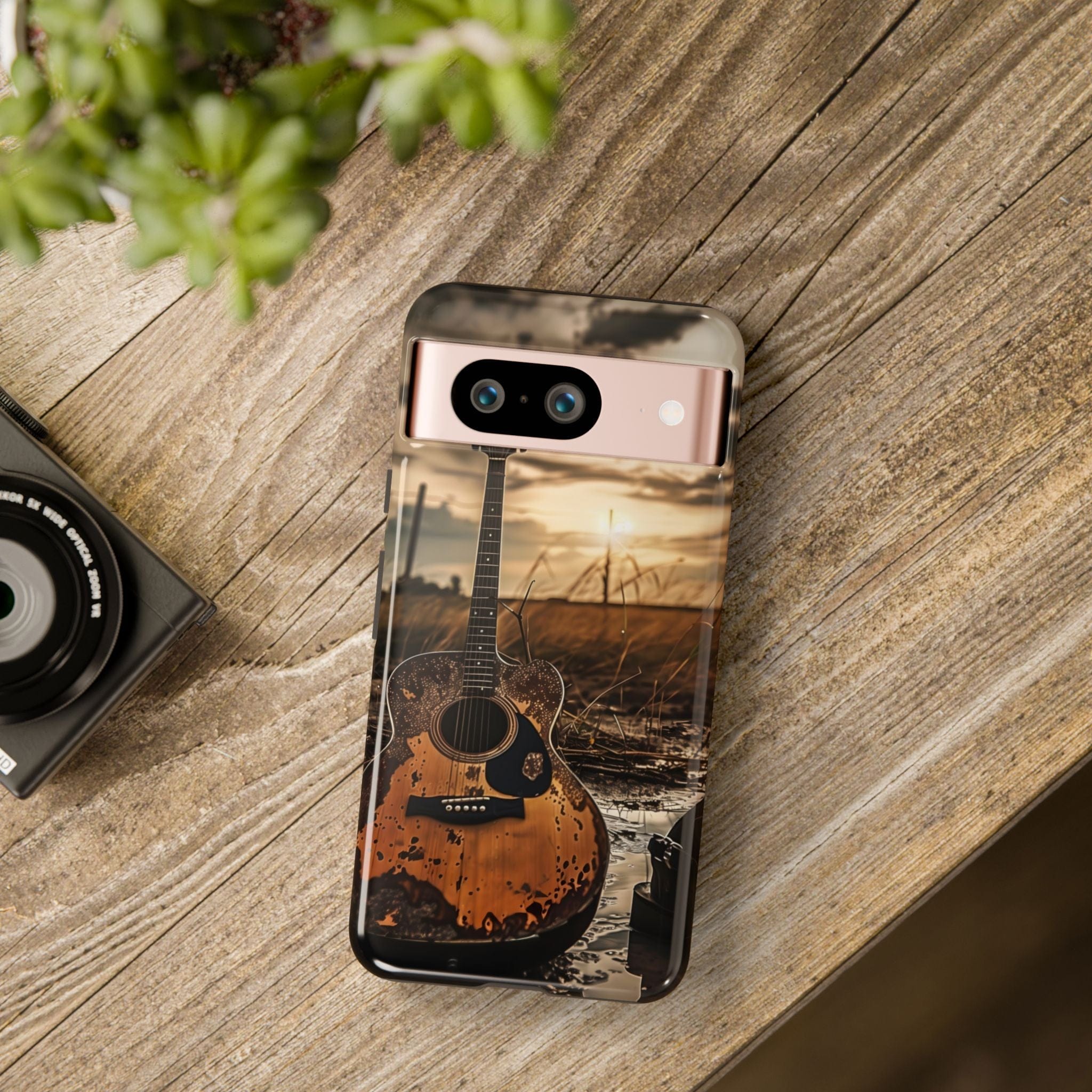Guitar in a Wet Field -Phone Case