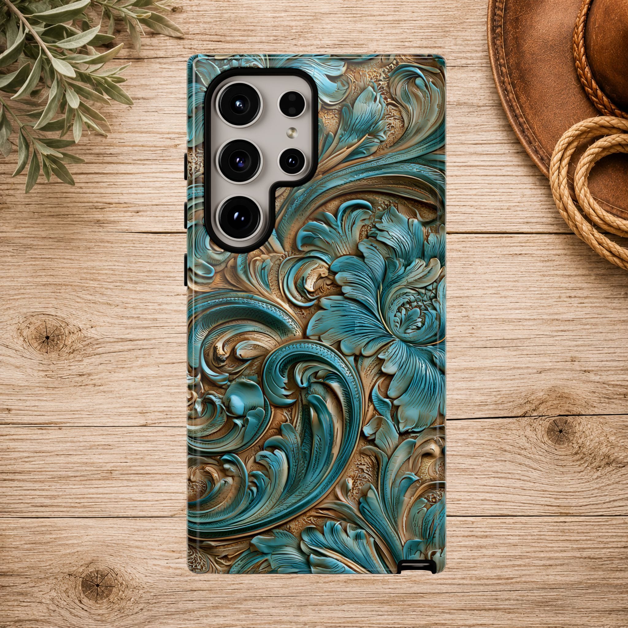 Turquoise  Western Tough Phone Case