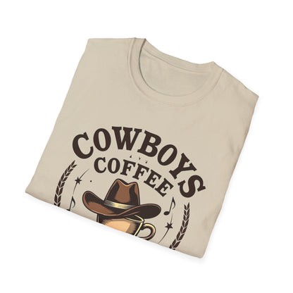 Softstyle Unisex T-Shirt -Cowboy Coffee Country Music