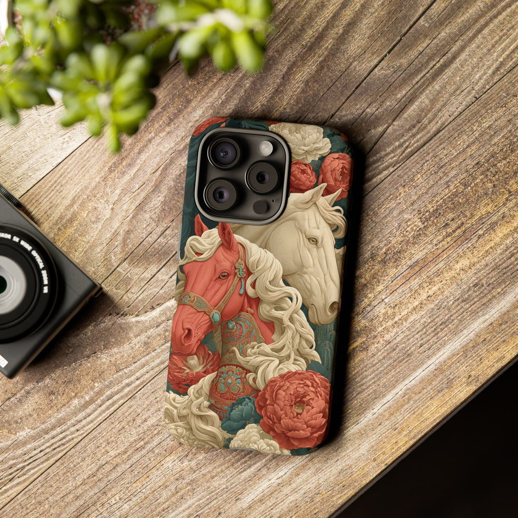 Floral Western Horses Phone Case