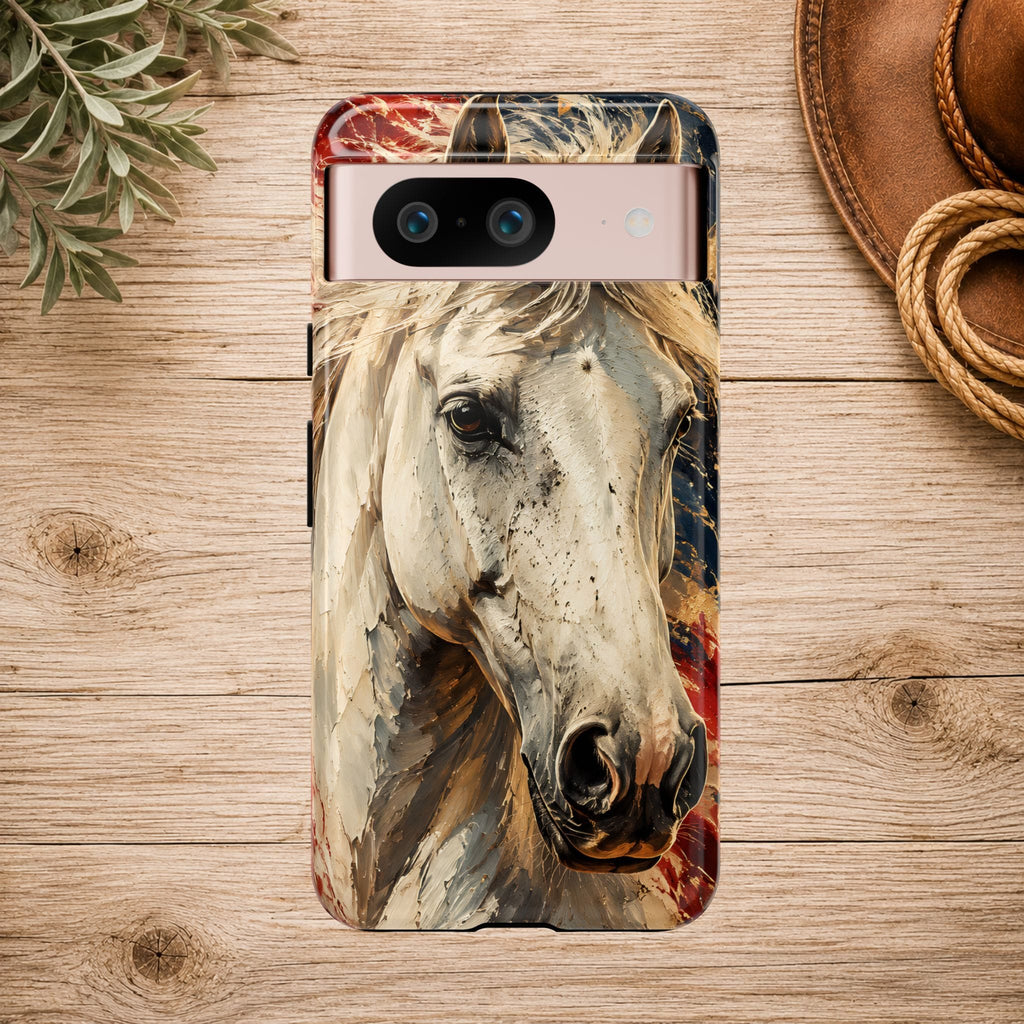 Patriotic White Horse Phone Case