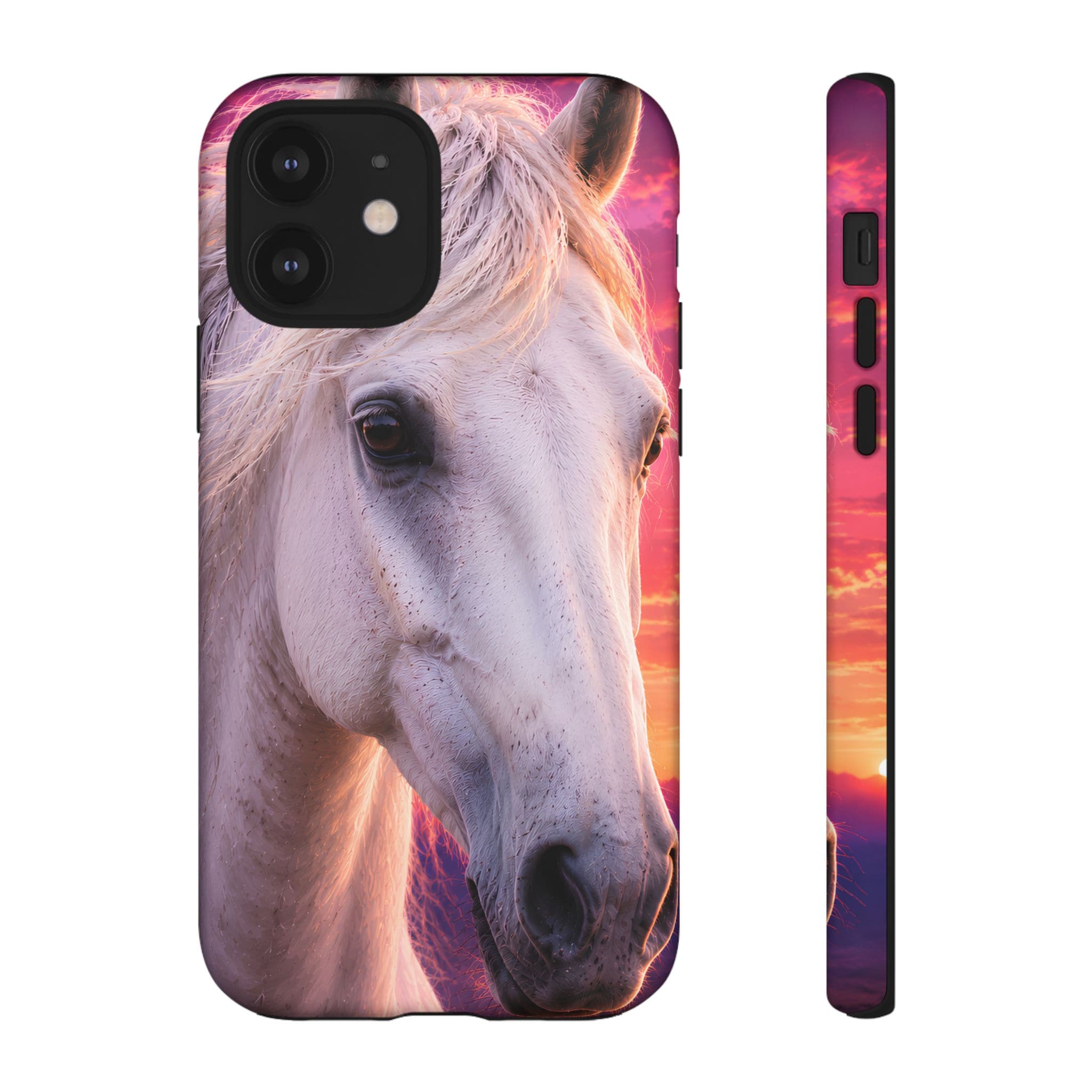White Horse Sunset Phone Case