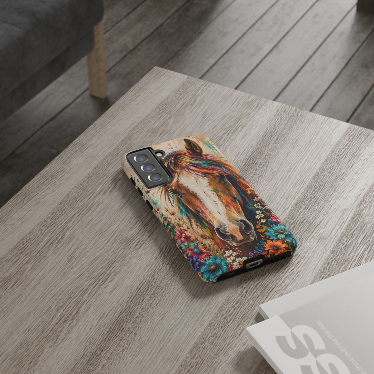Boho Wildflower Horse Phone Case