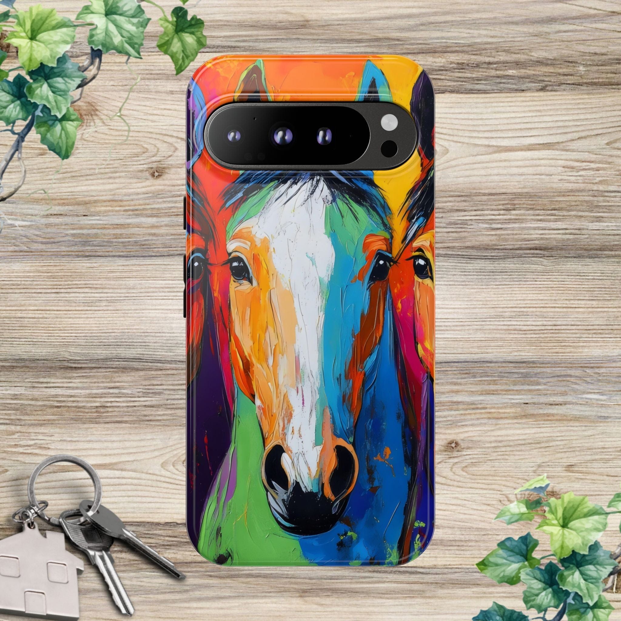 Colorful Horses Head - Phone Case