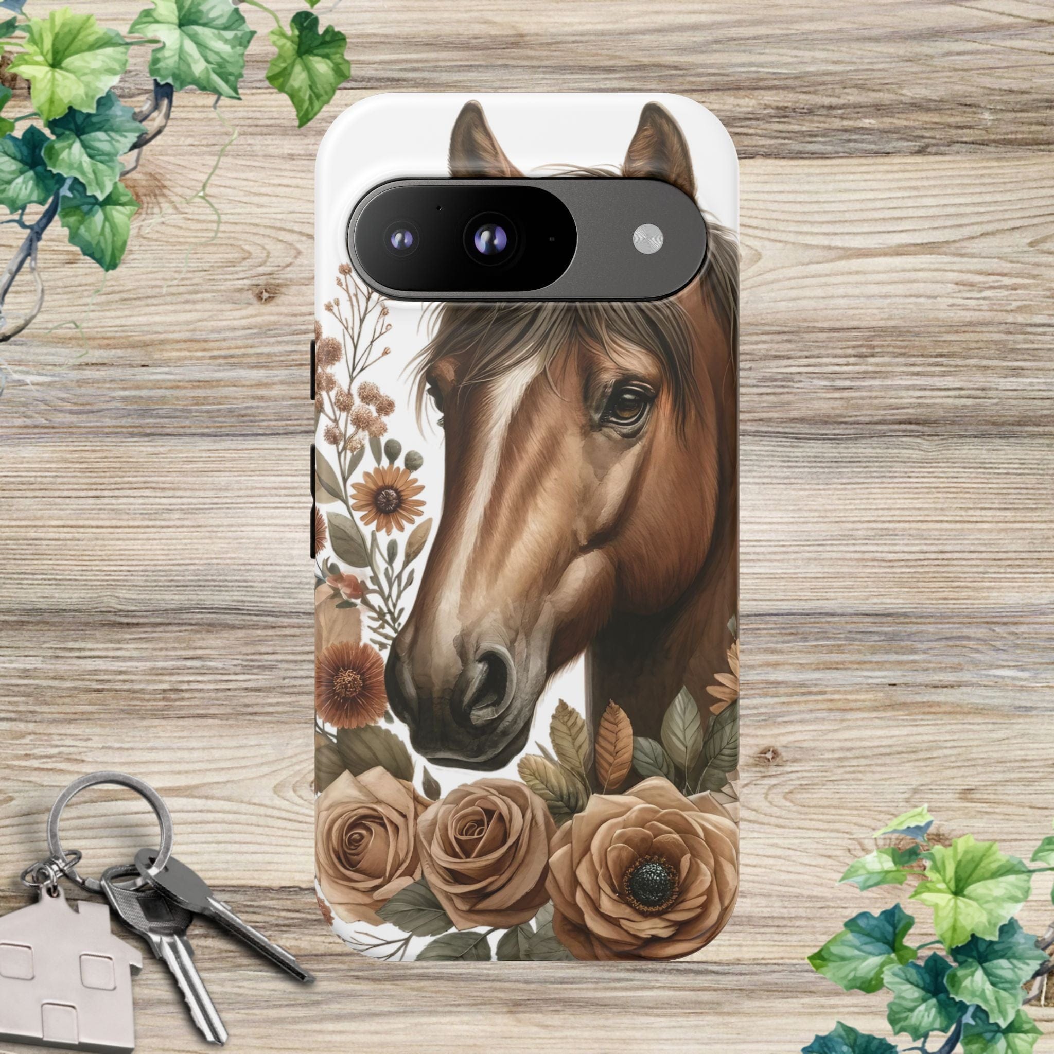 Painted Horse & Roses – Phone Case