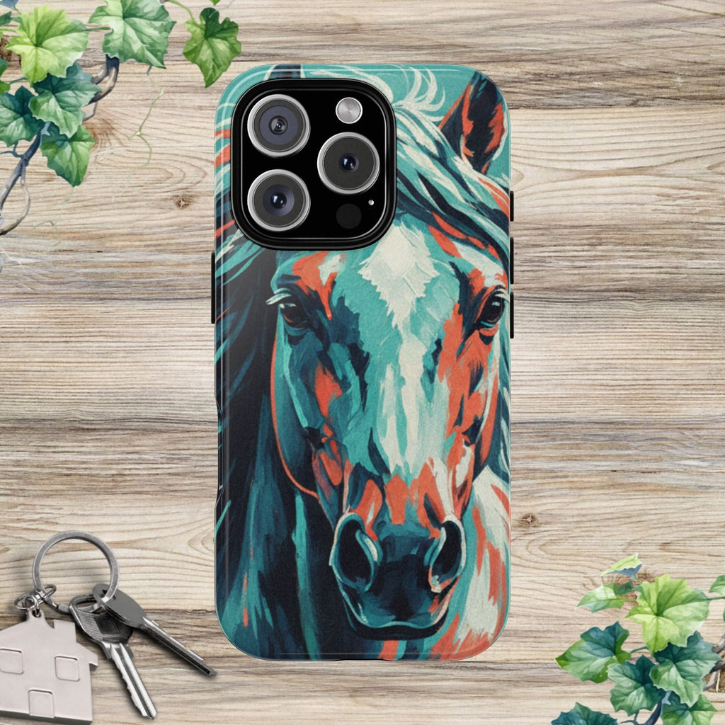 Colorful Horse Head – Turquoise