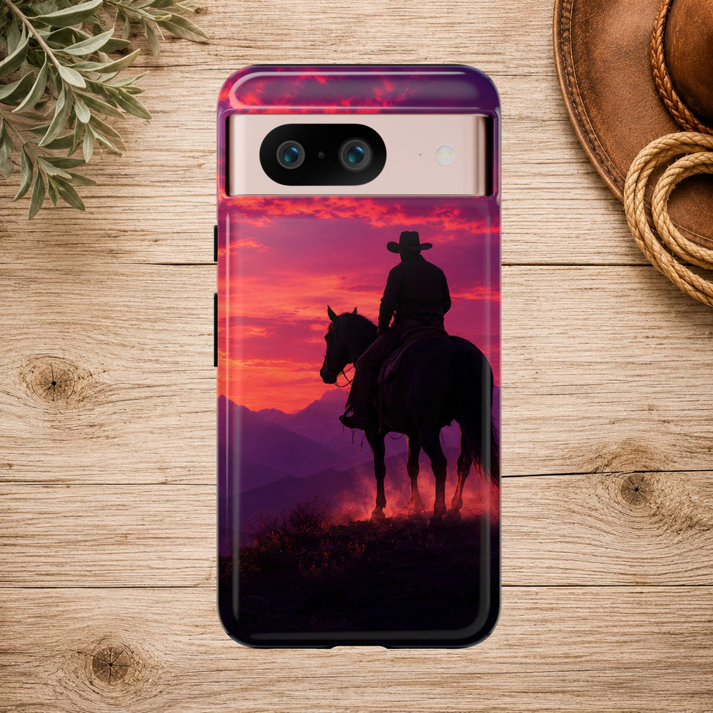Cowboy Sunset Horseback Phone Case