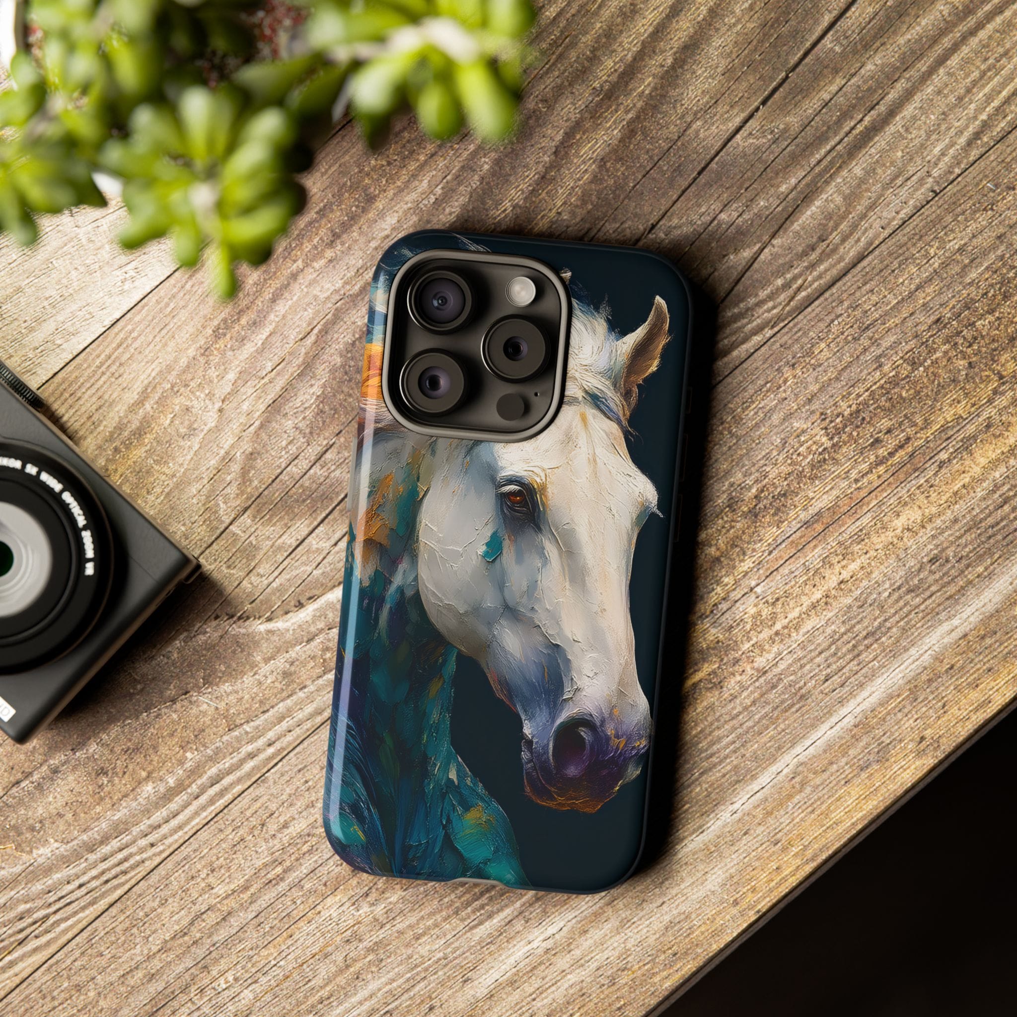 White Horse Art Phone Case