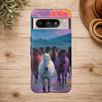 Wild Horses Sunset Mountain Phone Case