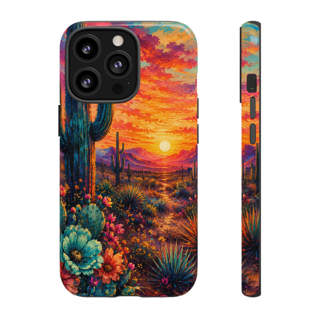 Desert Sunset Bloom Western Phone Case