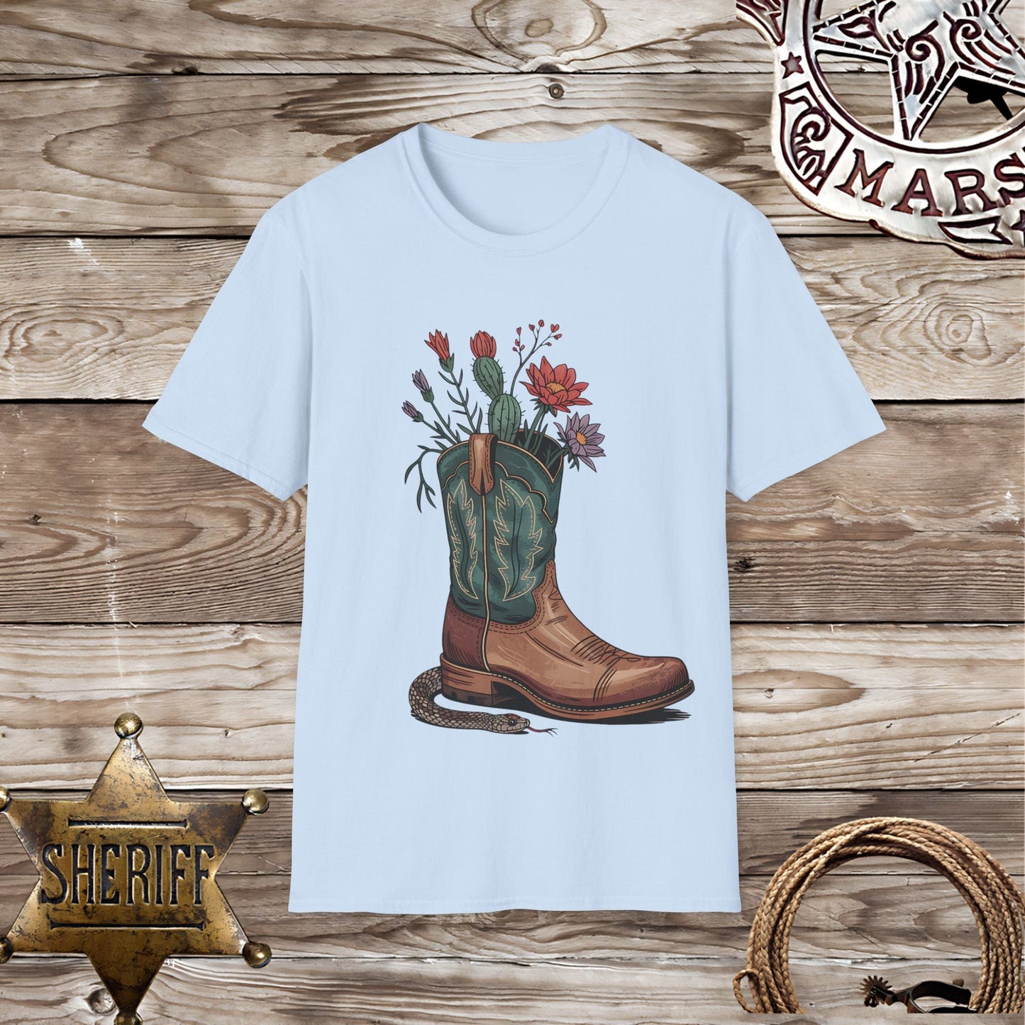 Floral Cowboy Boot with a Surprise