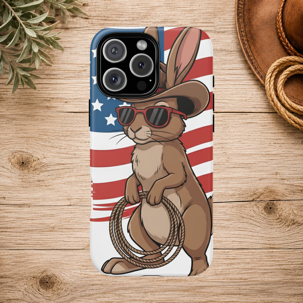 Patriotic Cowboy Bunny Phone Case