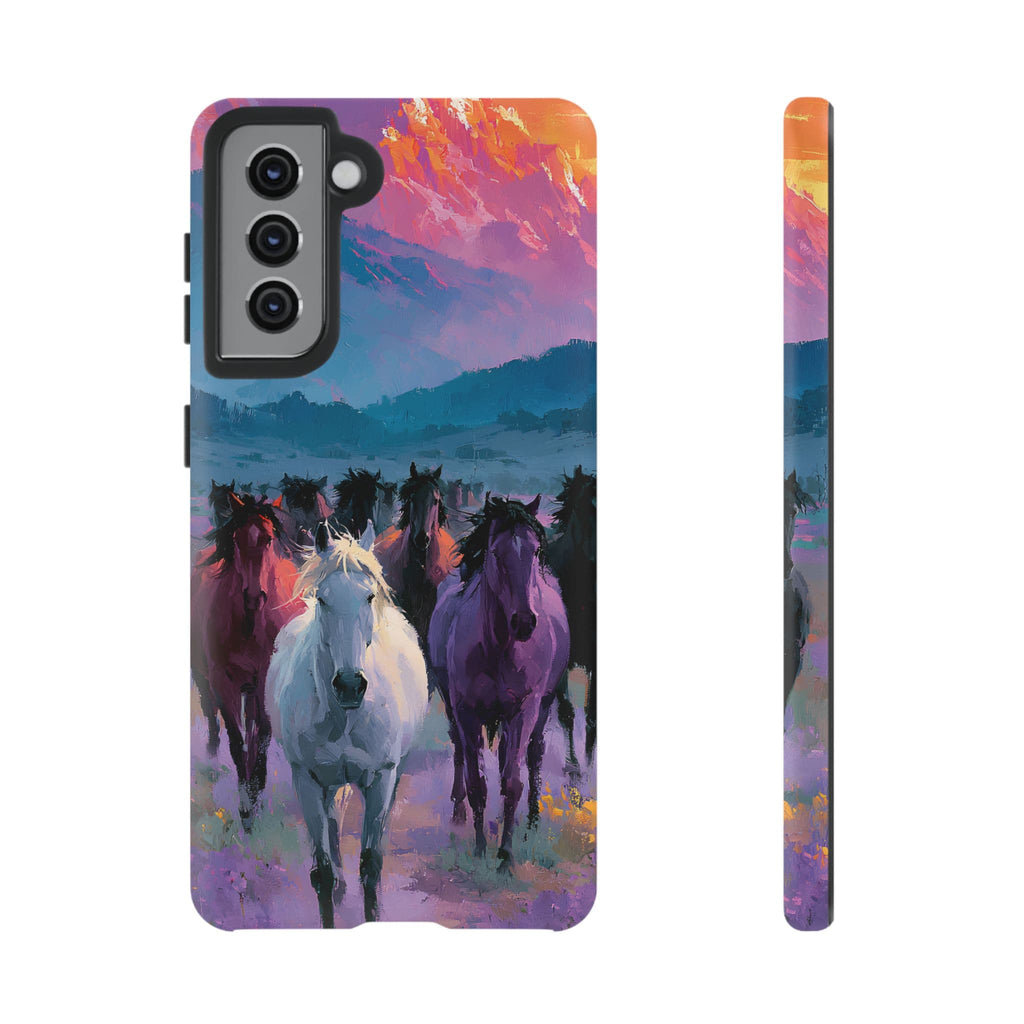 Wild Horses Sunset Mountain Phone Case