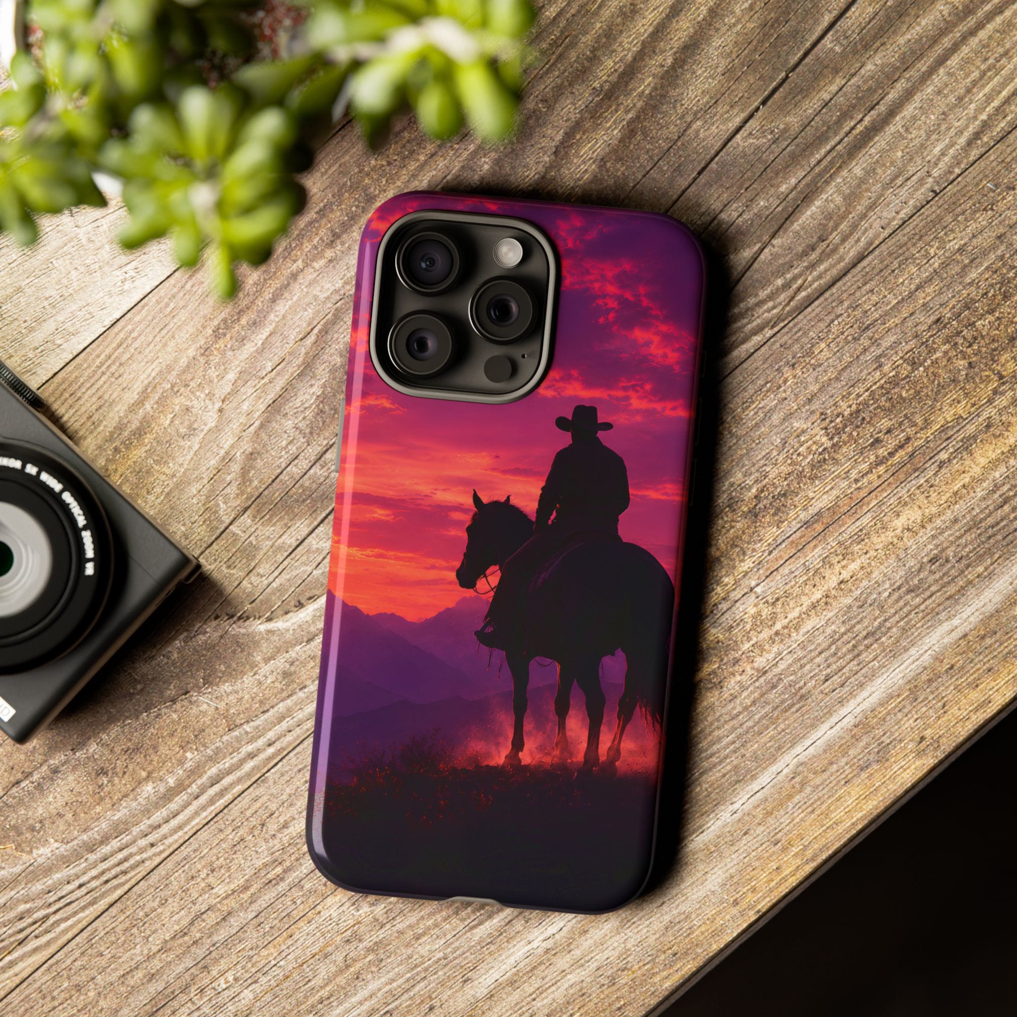 Cowboy Sunset Horseback Phone Case