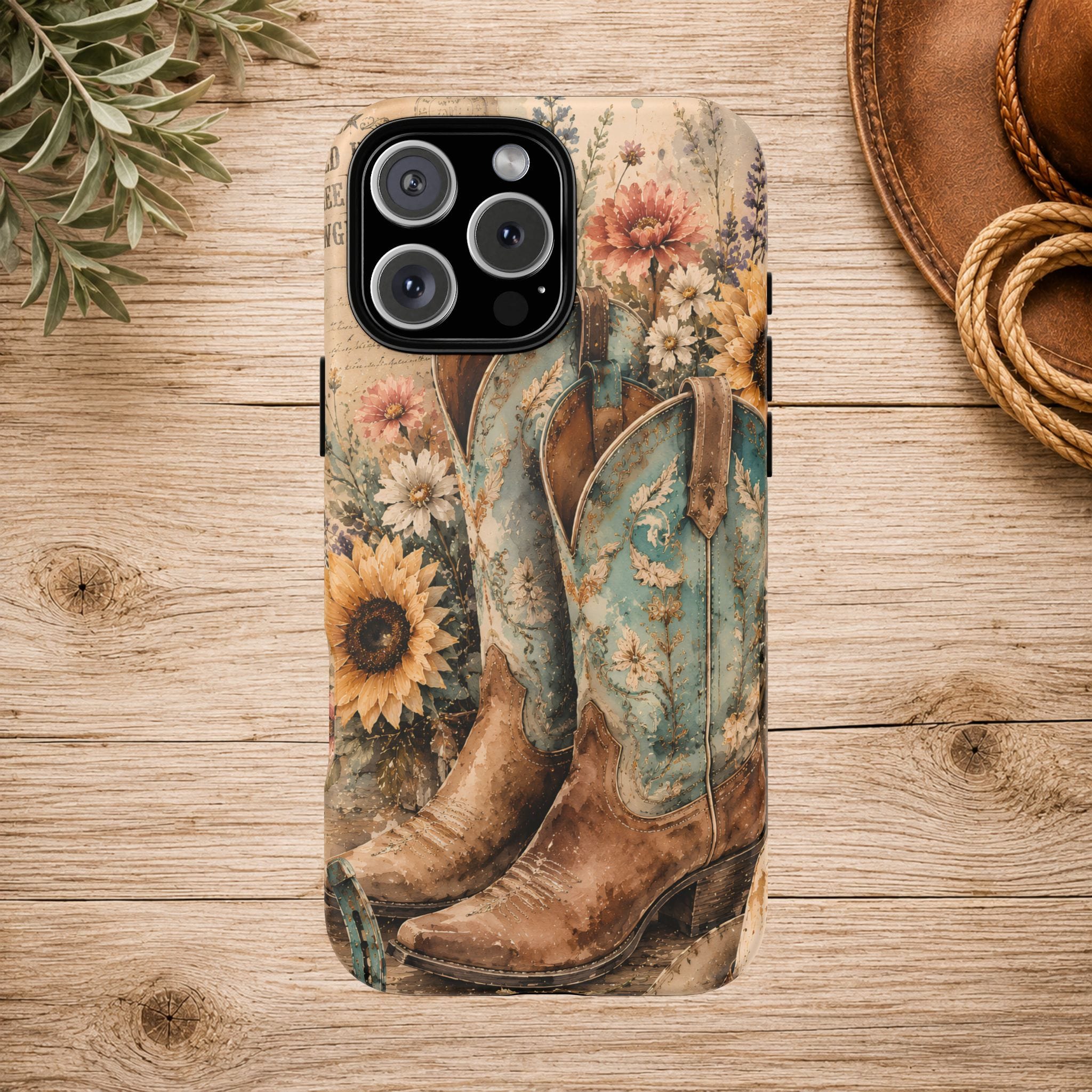 Rustique Sunflower Western iPhone Cover