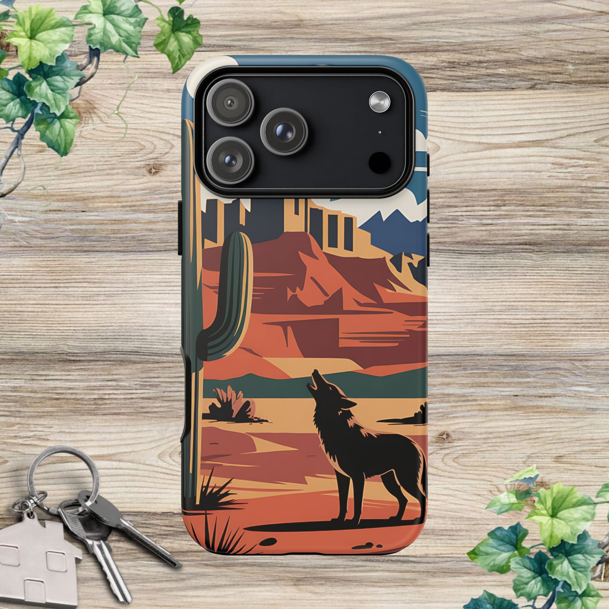 Mountain and Wolf -Phone Case