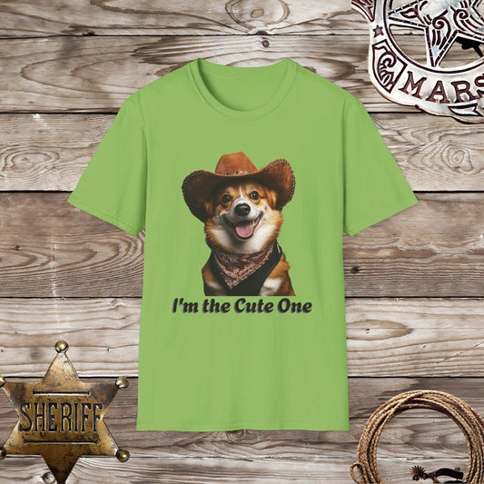 Softstyle Unisex T-Shirt: Corgi I'm the Cute one