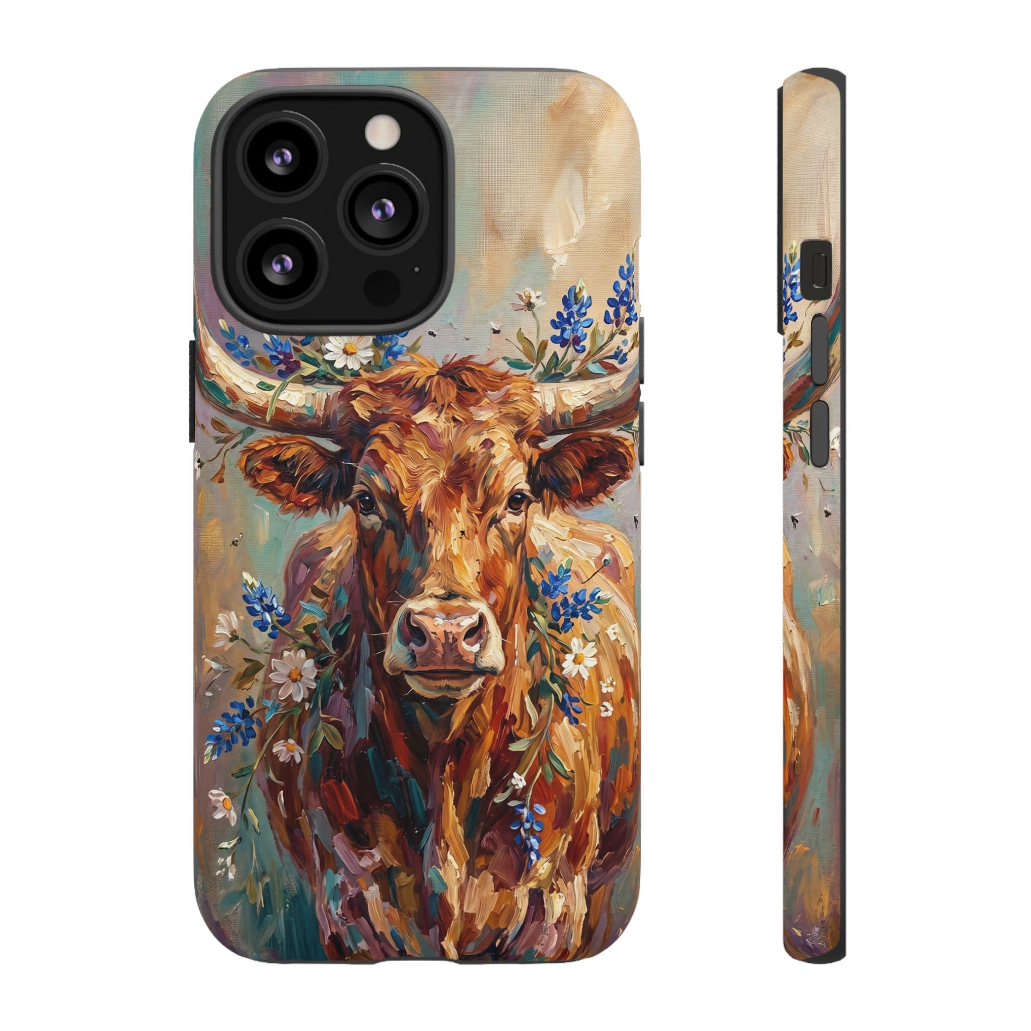 Texas Bluebonnet Longhorn Phone Case