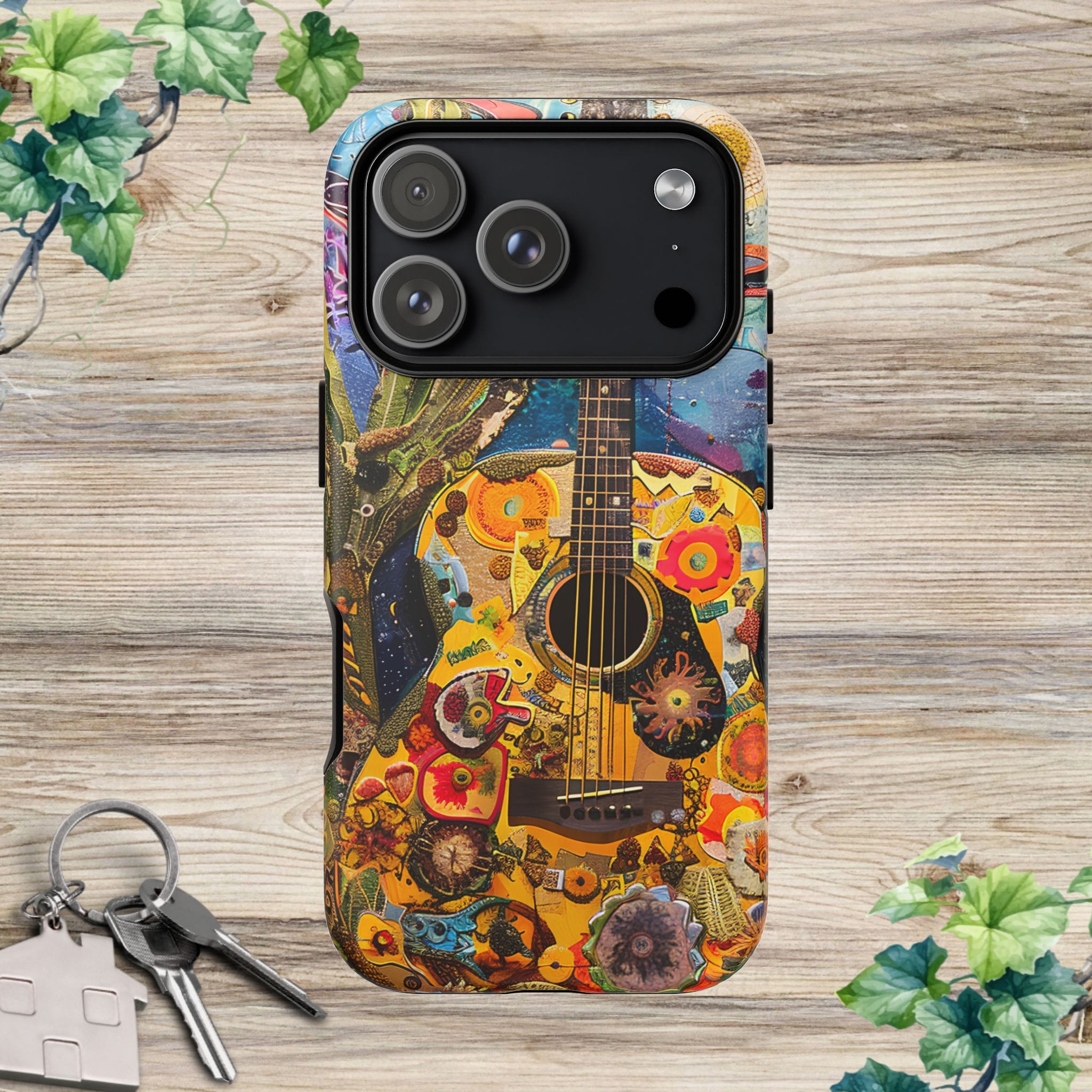 Floral Guitar- Phone Case
