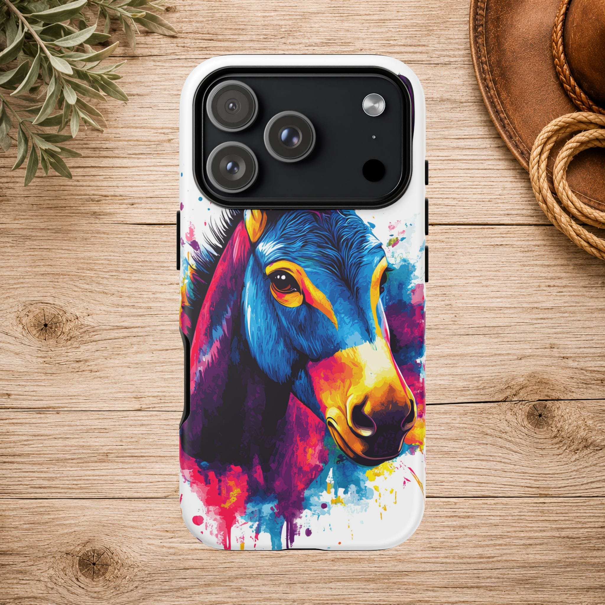 Color Splash Donkey Phone Case